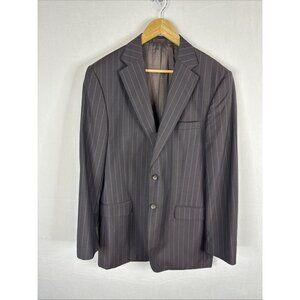 Versace Wool Pinstripe Blazer Sport Coat‎ Mens 42R Designer Luxury Tailored